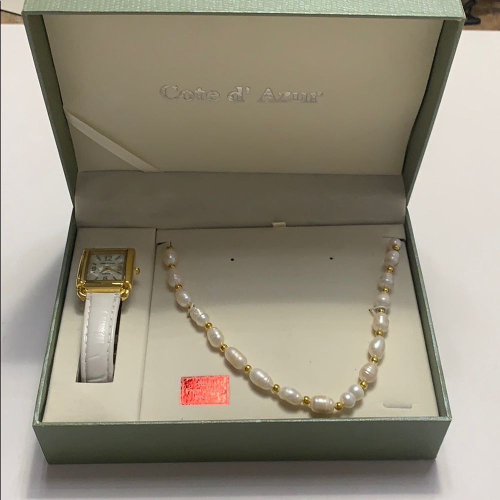 Cote d’ Azur fresh water pearl  jewelry set
